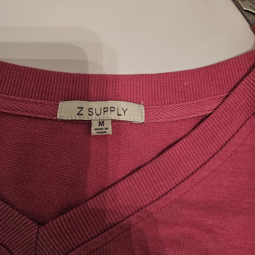 Z Supply Raspberry V-Neck Top - Picture 2 of 3